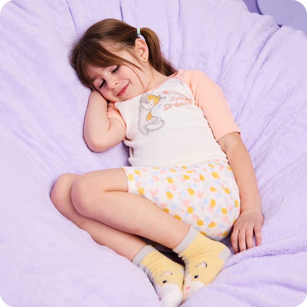 Calico Cat Shorties Pajamas - Warm Hugs