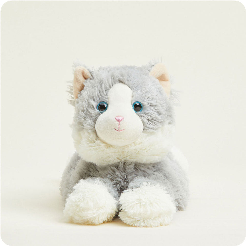 Laying Down Gray Cat Warmies - Modern Blend