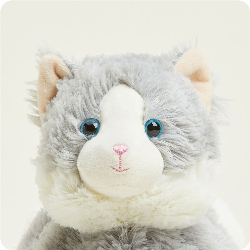 Laying Down Gray Cat Warmies - Modern Blend
