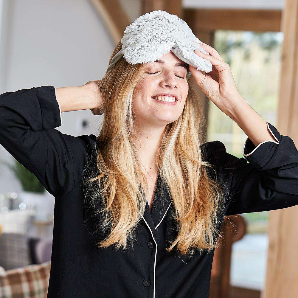 Marshmallow Gray Eye Mask Warmies - Clean Setup