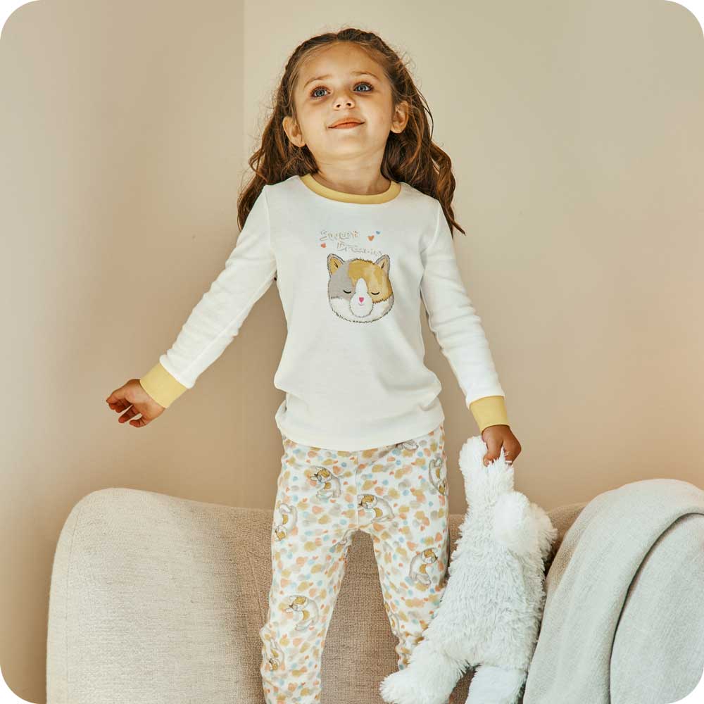 Calico Cat Long Pajamas - Gift Ready