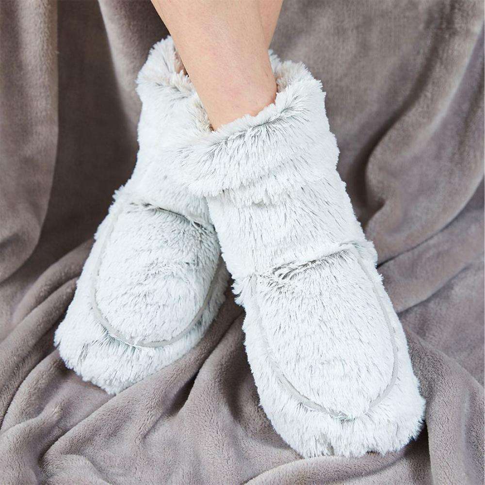 Marshmallow Gray Boots Warmies® - Classic Notes