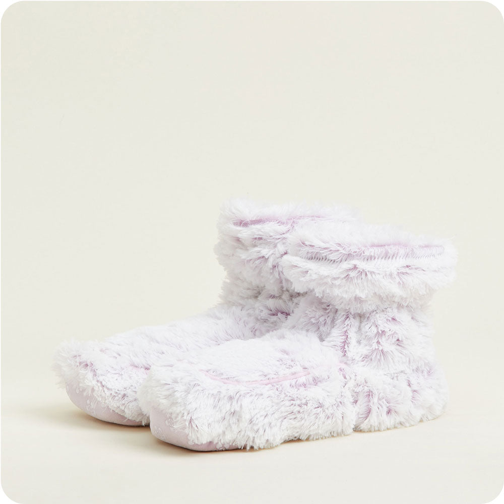 Marshmallow Lavender Boots Warmies® - Soft Glow