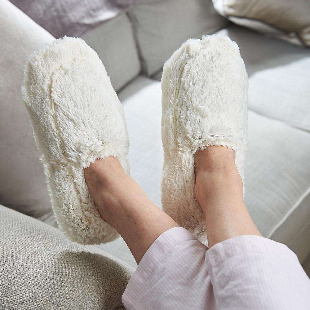 Cream Slippers Warmies® - Soft Glow