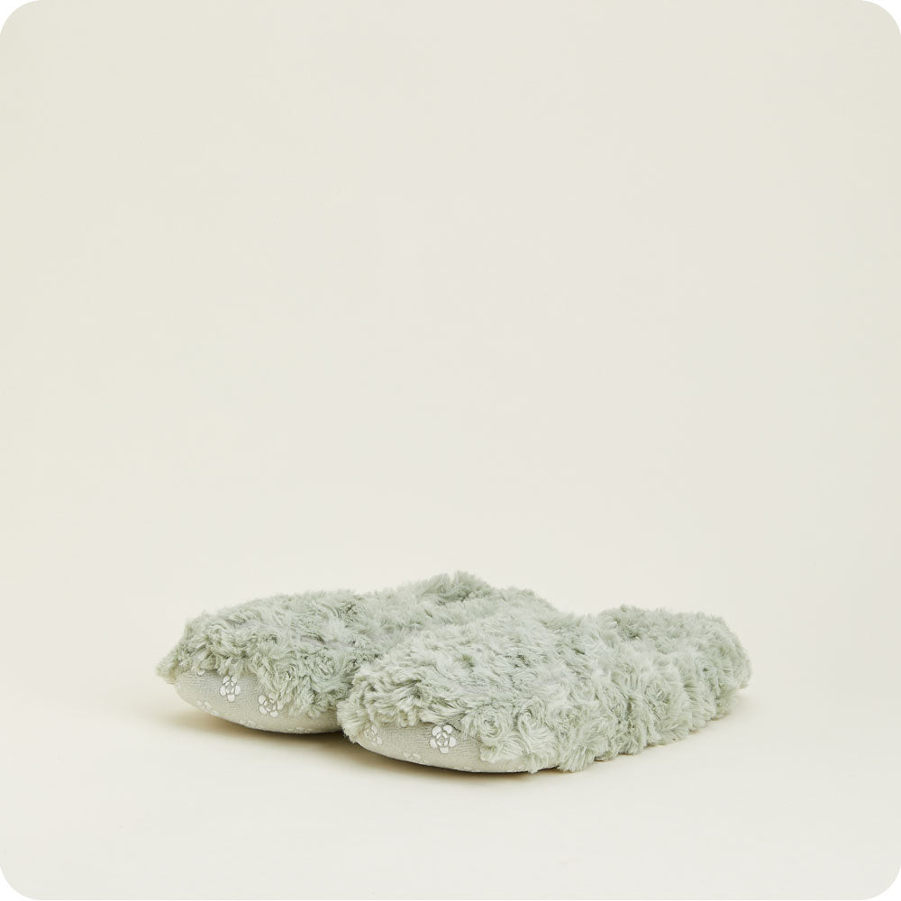 Curly Sage Green Slippers Warmies® - Bright Scent