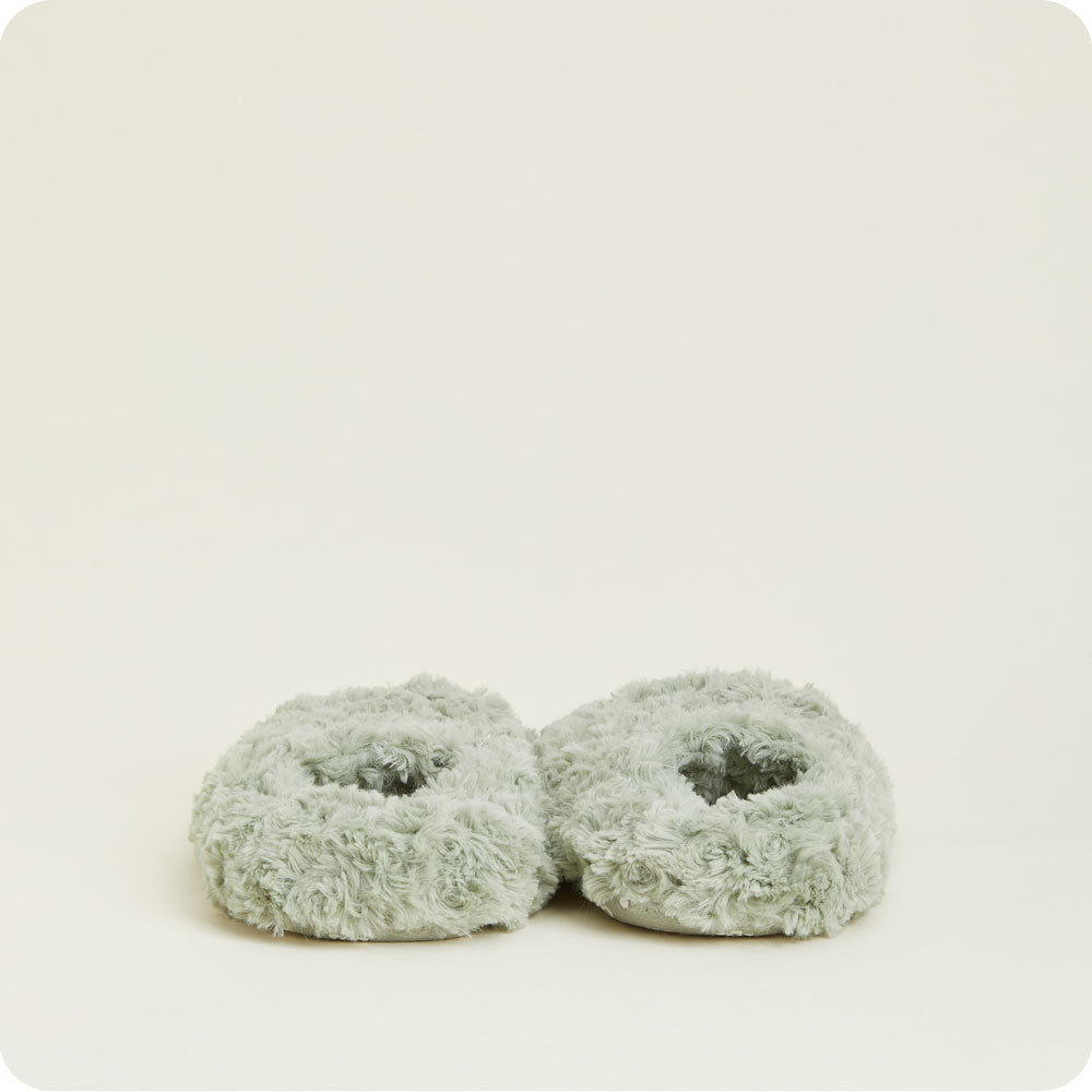 Curly Sage Green Slippers Warmies® - Bright Scent