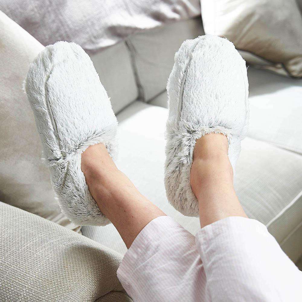 Marshmallow Gray Slippers Warmies® - Bright Scent