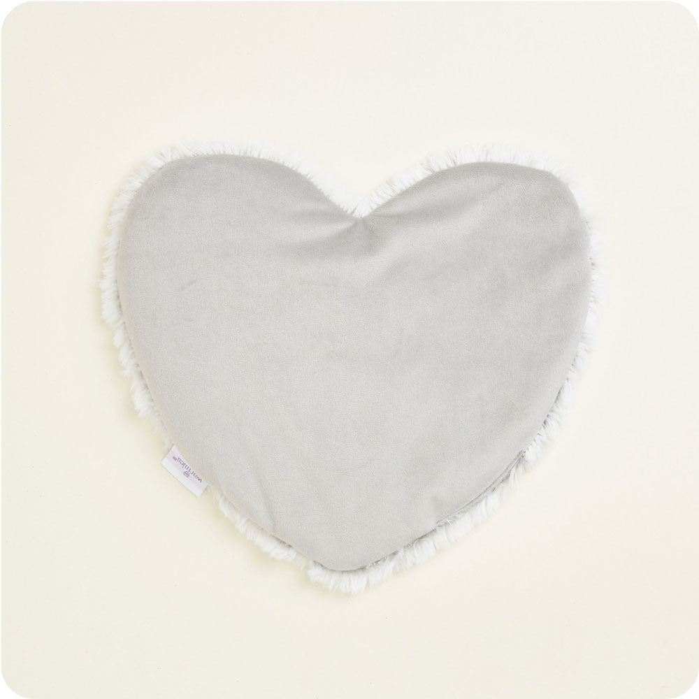 Marshmallow Gray Heart Heat Pad Warmies - Daily Comfort
