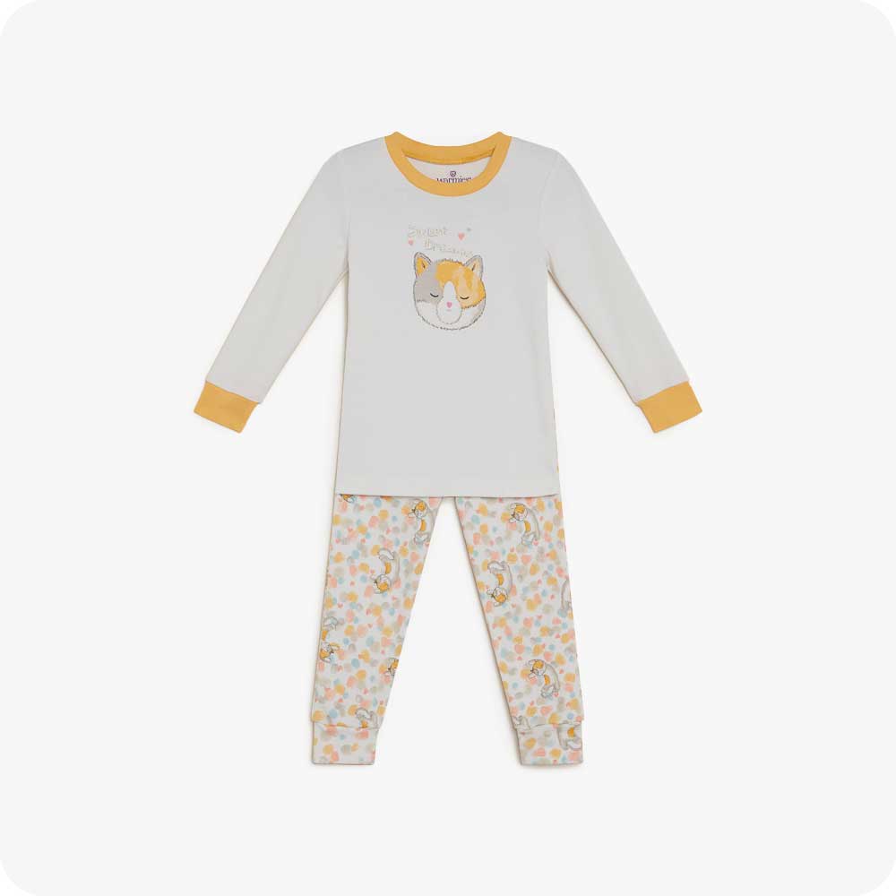 Calico Cat Long Pajamas - Gift Ready