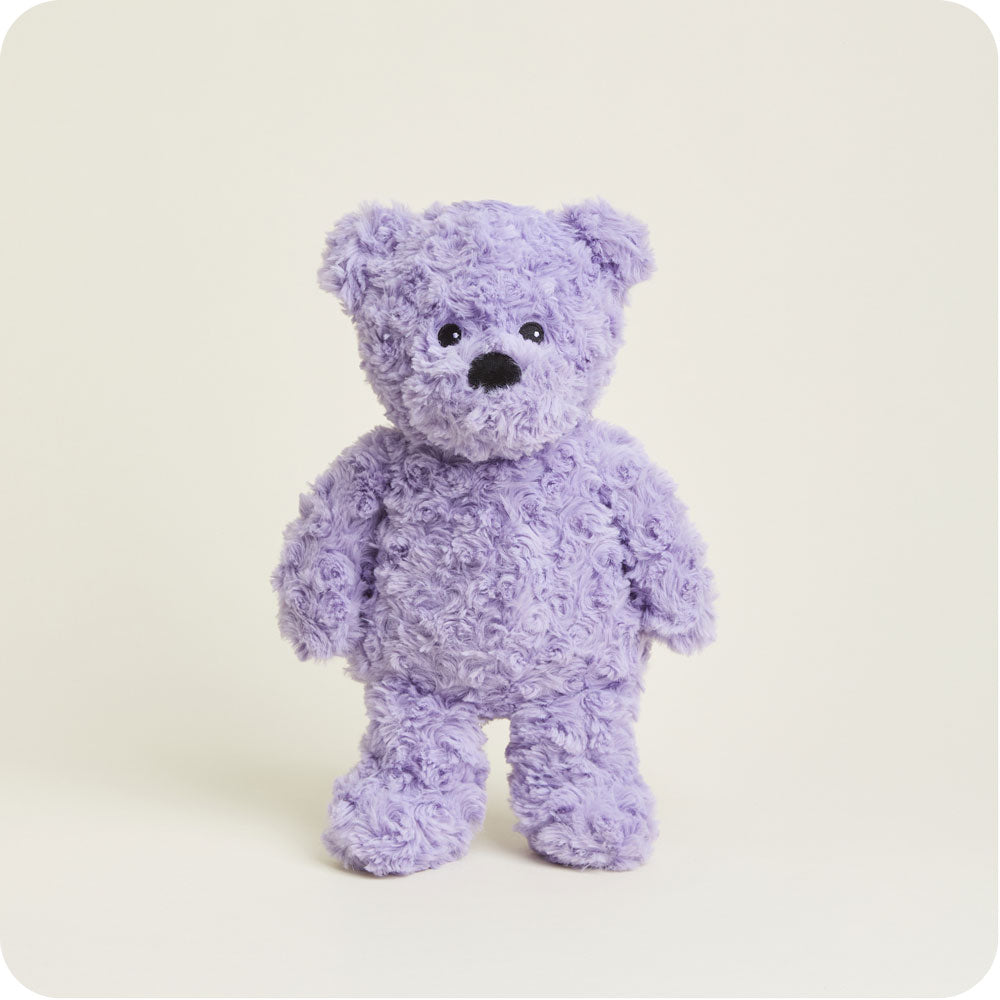 Purple Curly Bear Warmies - Cozy Glow