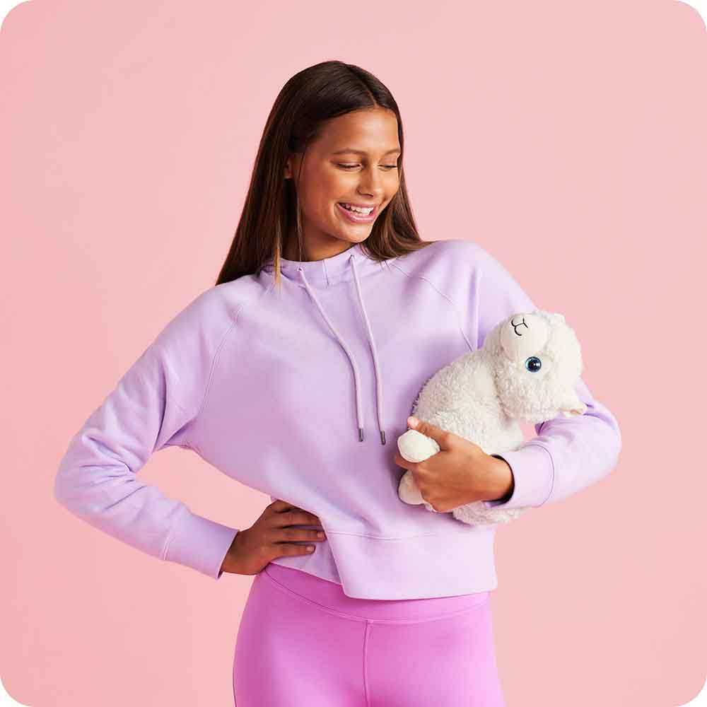 White Llama Warmies - Classic Notes