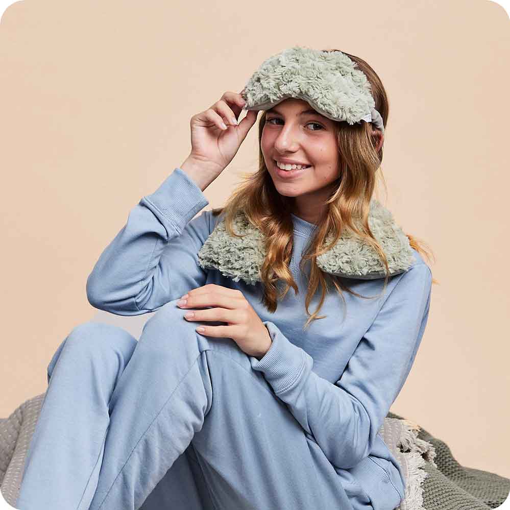 Curly Sage Green Neck Wrap Warmies - Home Hold