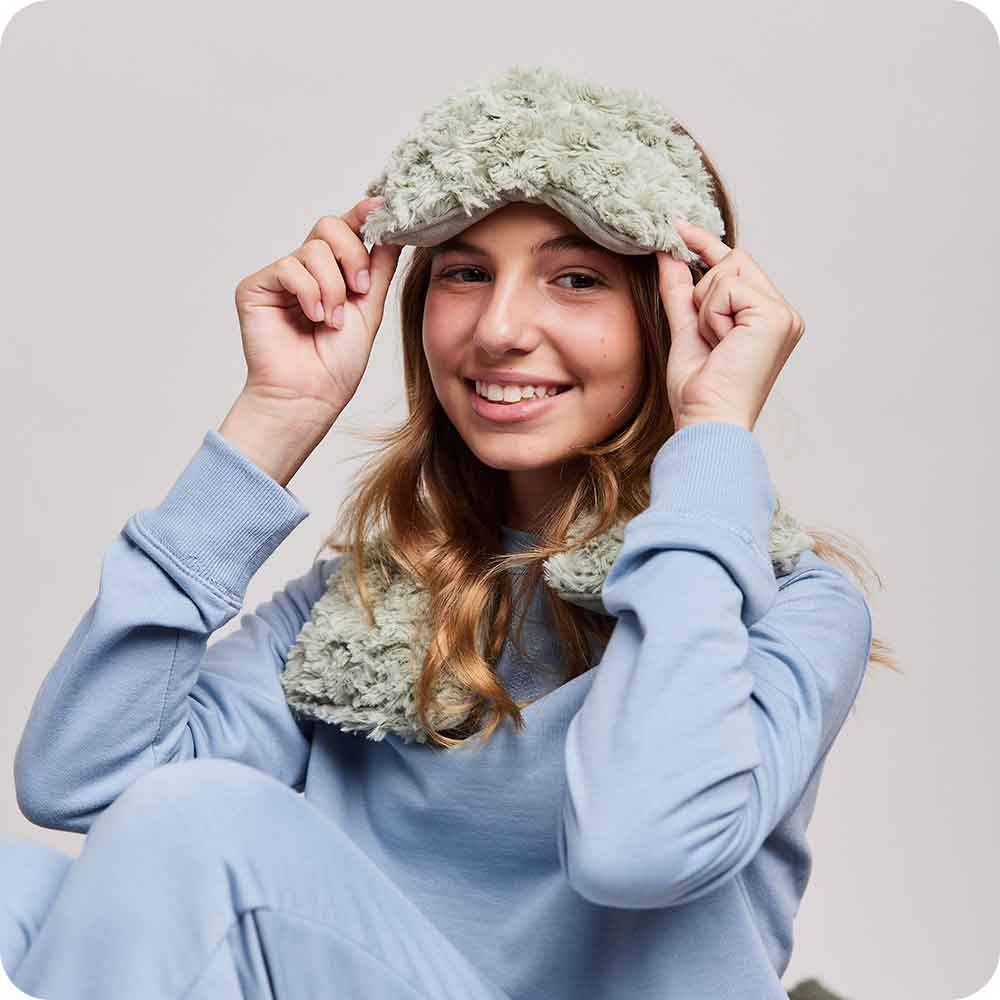 Curly Sage Green Eye Mask Warmies - Daily Carry