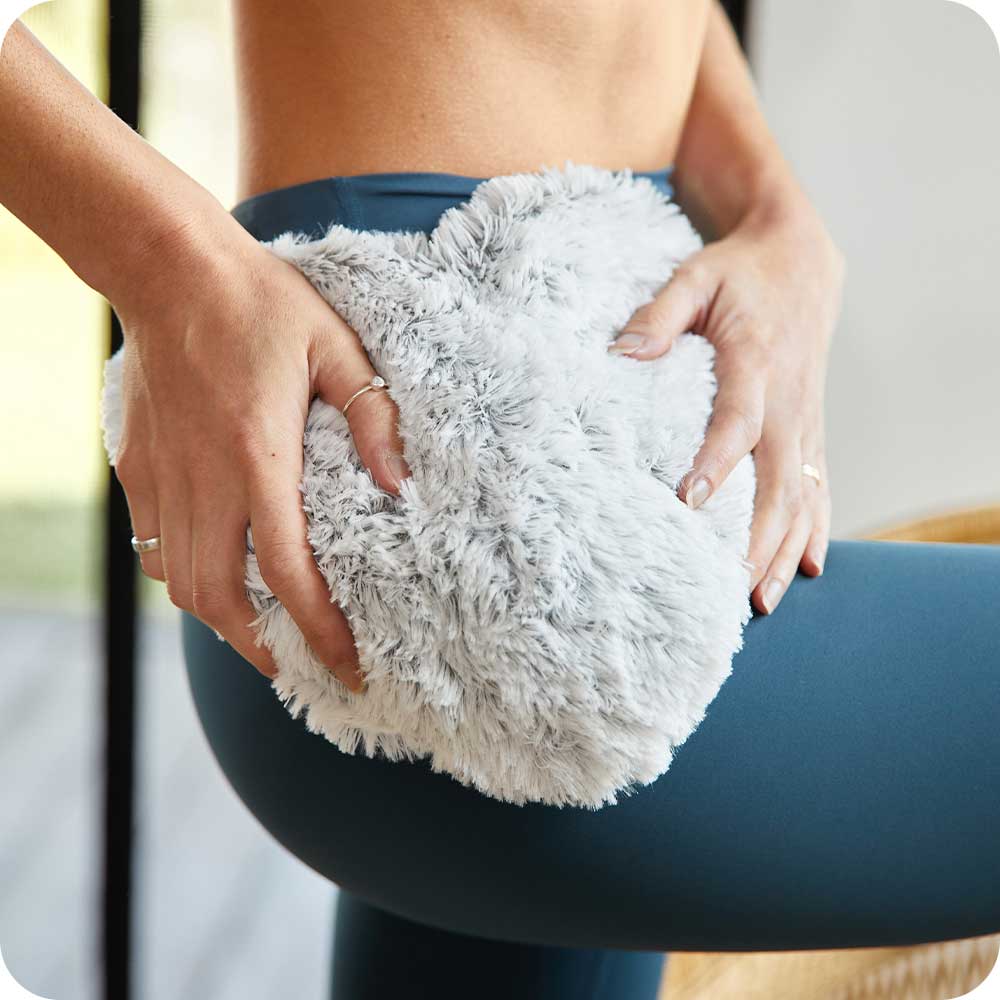 Marshmallow Gray Heart Heat Pad Warmies - Daily Comfort