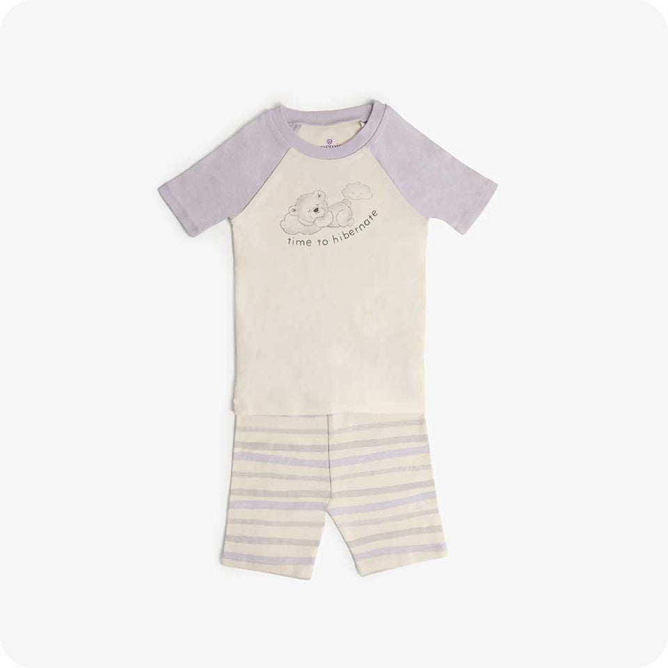 Marshmallow Bear Shorties Pajamas - Cozy Bedtime
