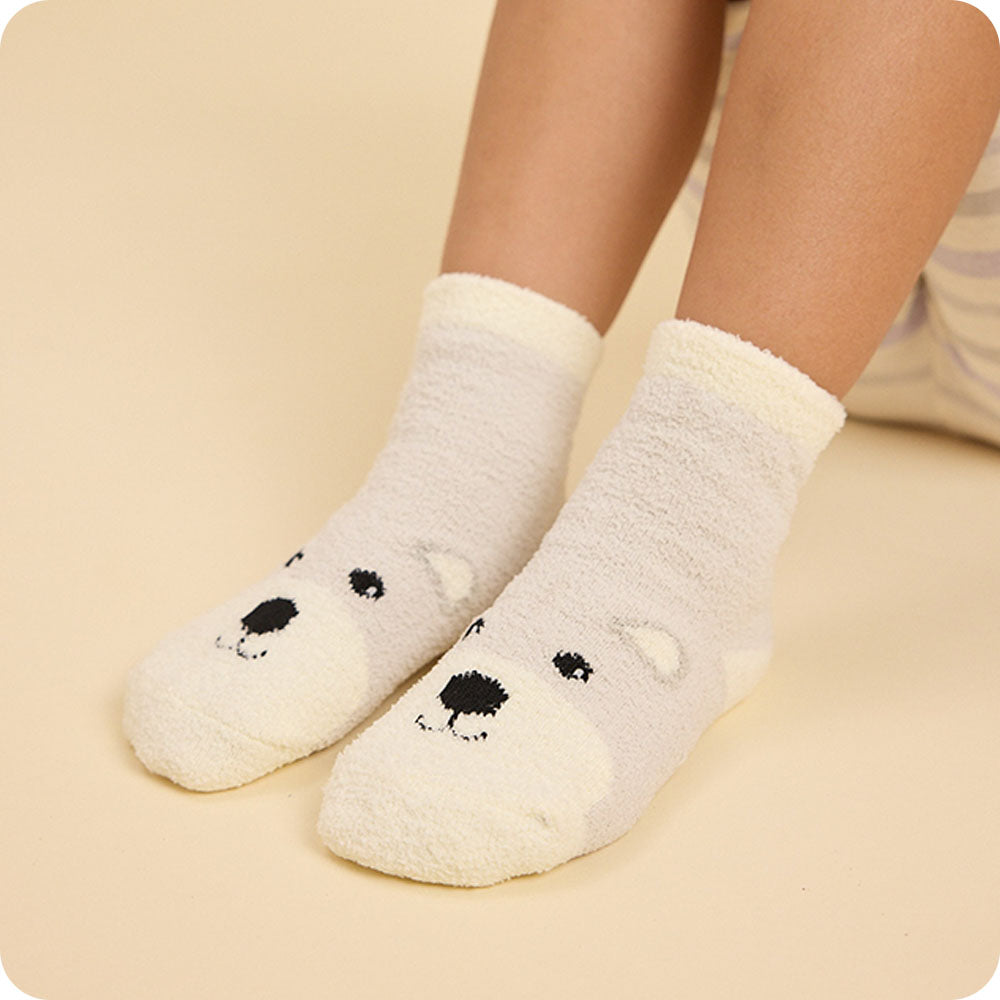 Marshmallow Bear Non-Slip Socks - Cozy Bedtime