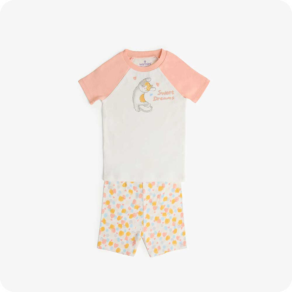 Calico Cat Shorties Pajamas - Warm Hugs